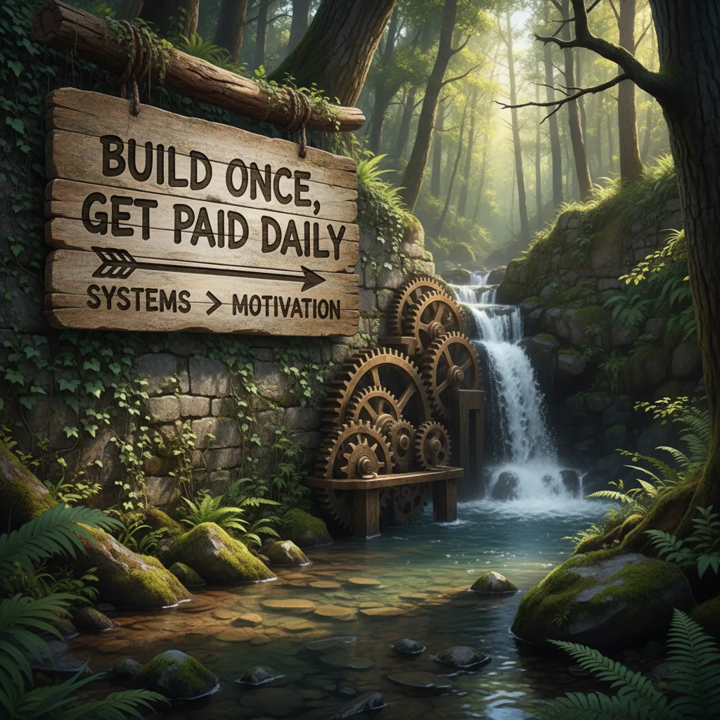 Build Once, Get Paid Daily: Systems > Motivation