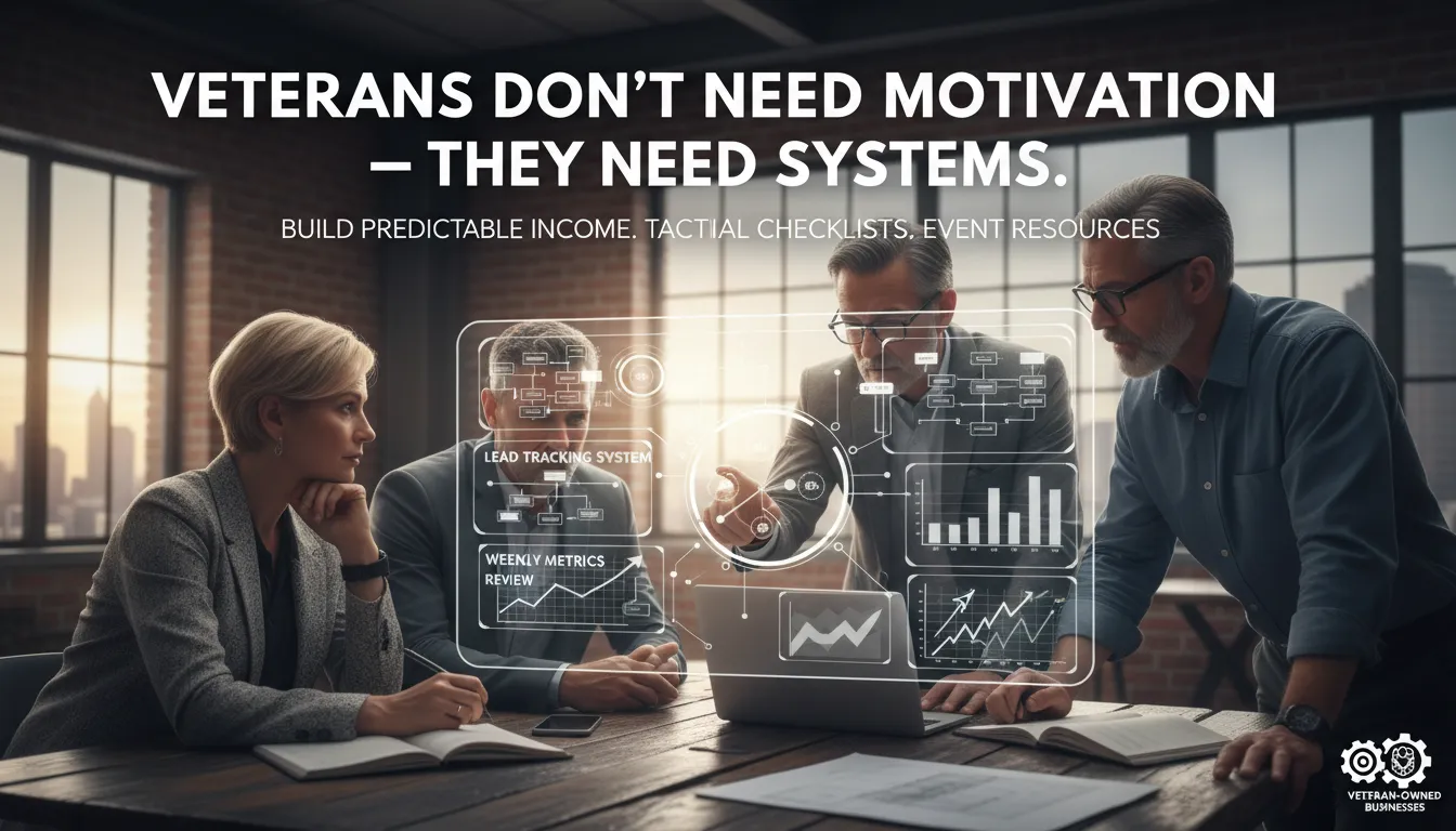Veterans Don’t Need Motivation — They Need Systems