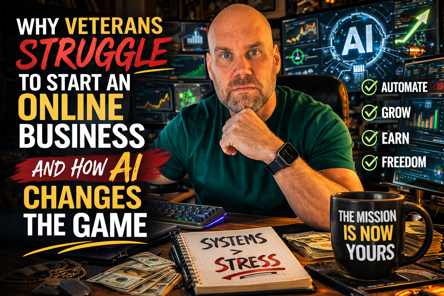 Why Veterans Struggle to Start an Online Business and How AI Changes the Game